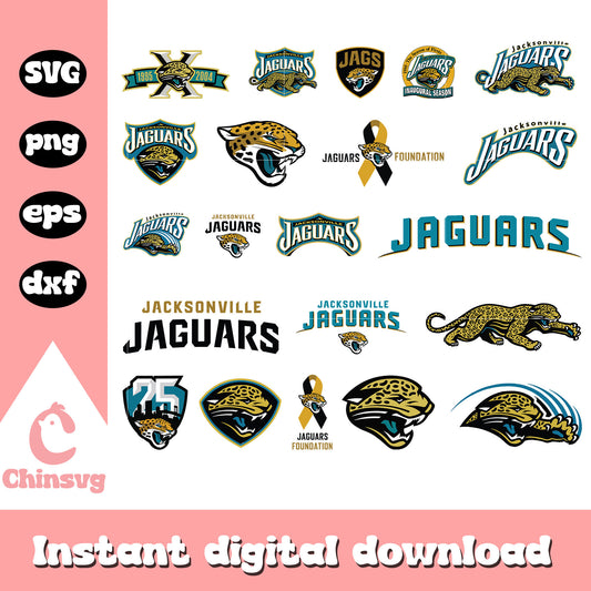  Jacksonville jaguars logo bundle design svg, jacksonville jaguars svg