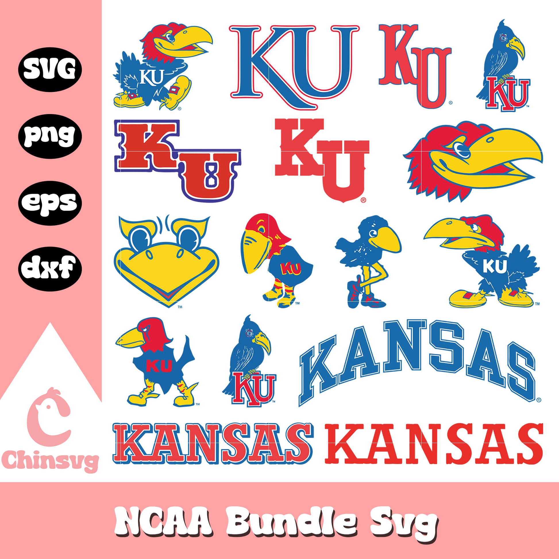 Kansas Jayhawks logo bundle svg, kansas jayhawks football logo​ svg