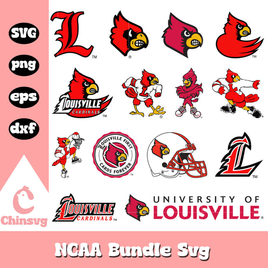 Louisville Cardinals Ncaa logo bundle svg, Louisville Cardinals logo​ svg