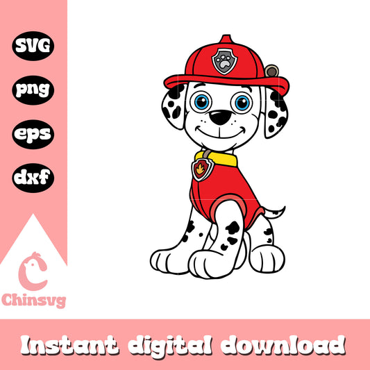 Marshal character paw patrol svg, paw patrol streaming svg