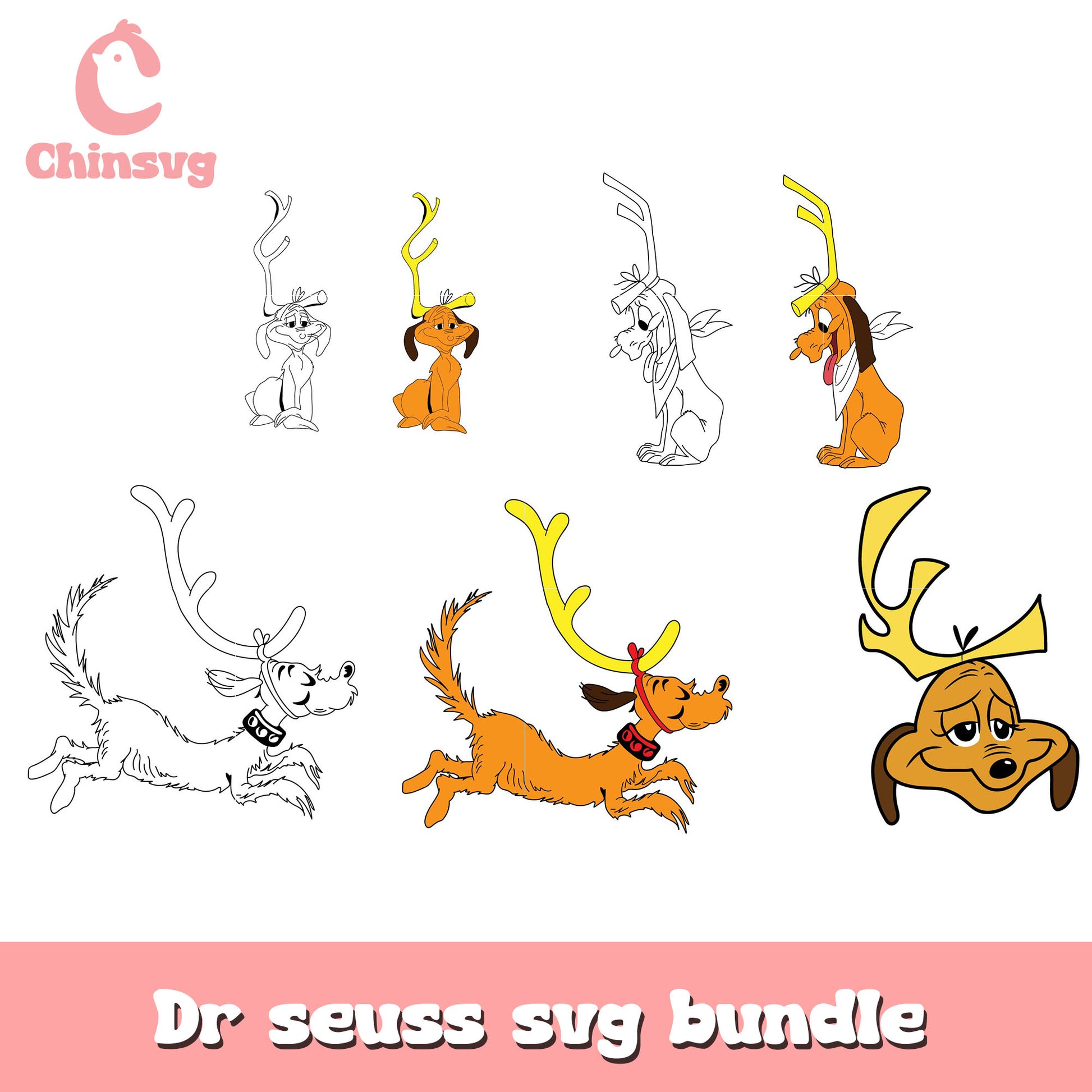 Max dog dr seuss bundle svg, max the dog​ svg, dr seuss svg