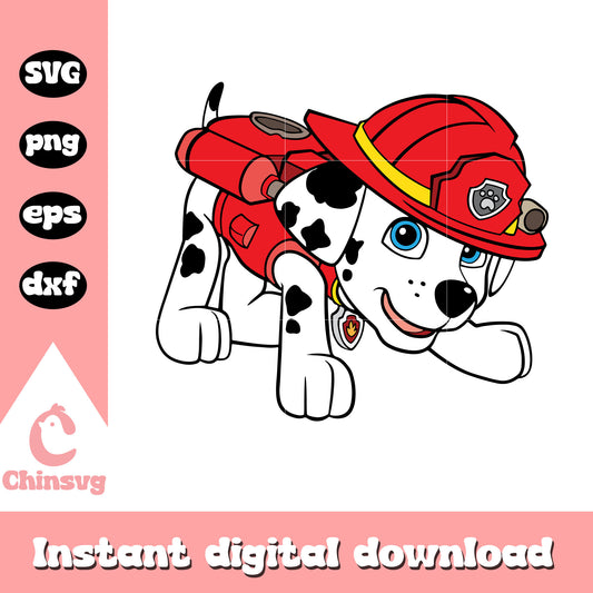 Member of paw patrol marshall character svg, paw patrol svg