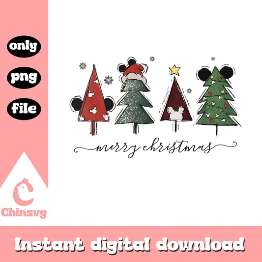 Merry christmas tree mickey ears png, mickey ears christmas png