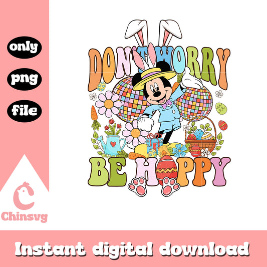 Mickey be hoppy design png, mickey png, disney easter png