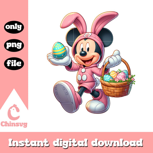 Mickey cosplay bunny easter day png, easter bunny png, bunny png