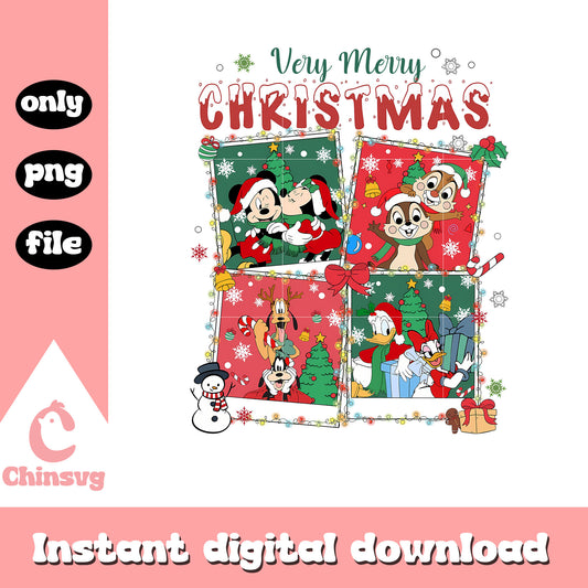 Mickey couple very merry christmas png, christmas mickey png