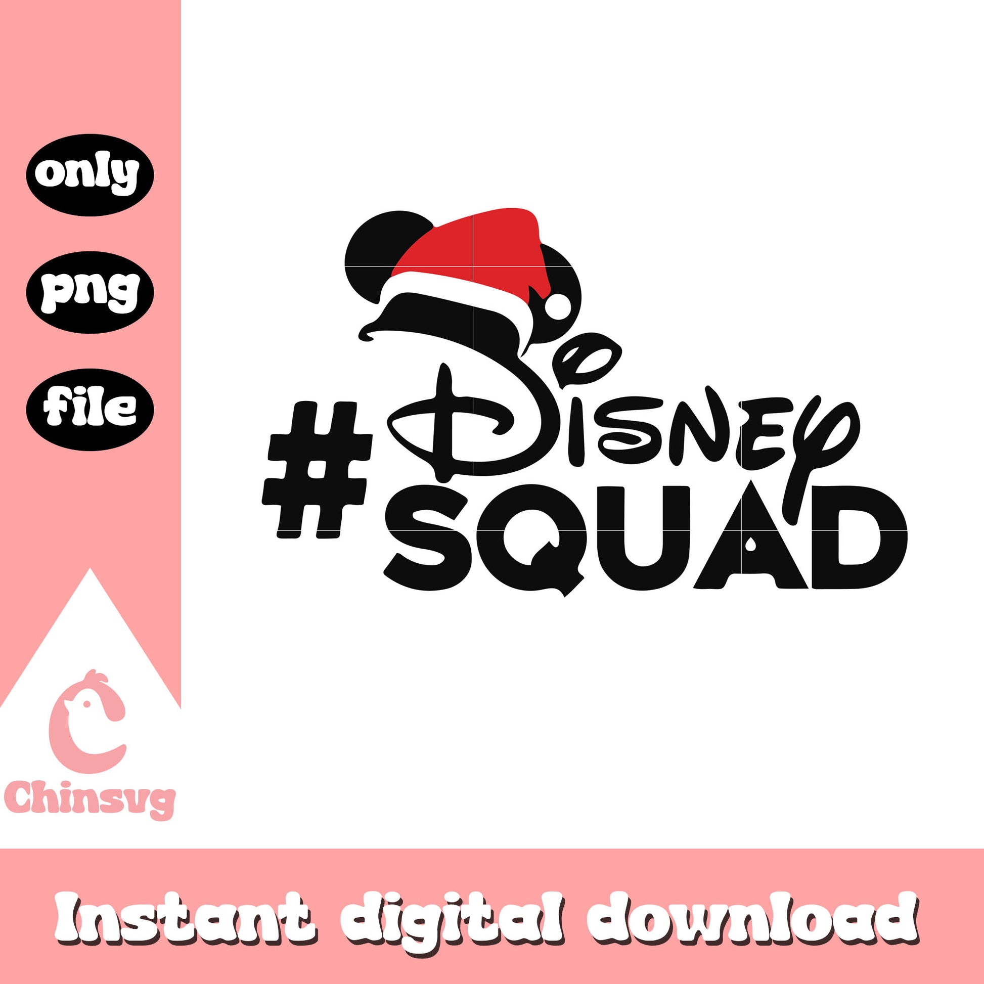 Mickey ears disney squad christmas png, disney christmas png