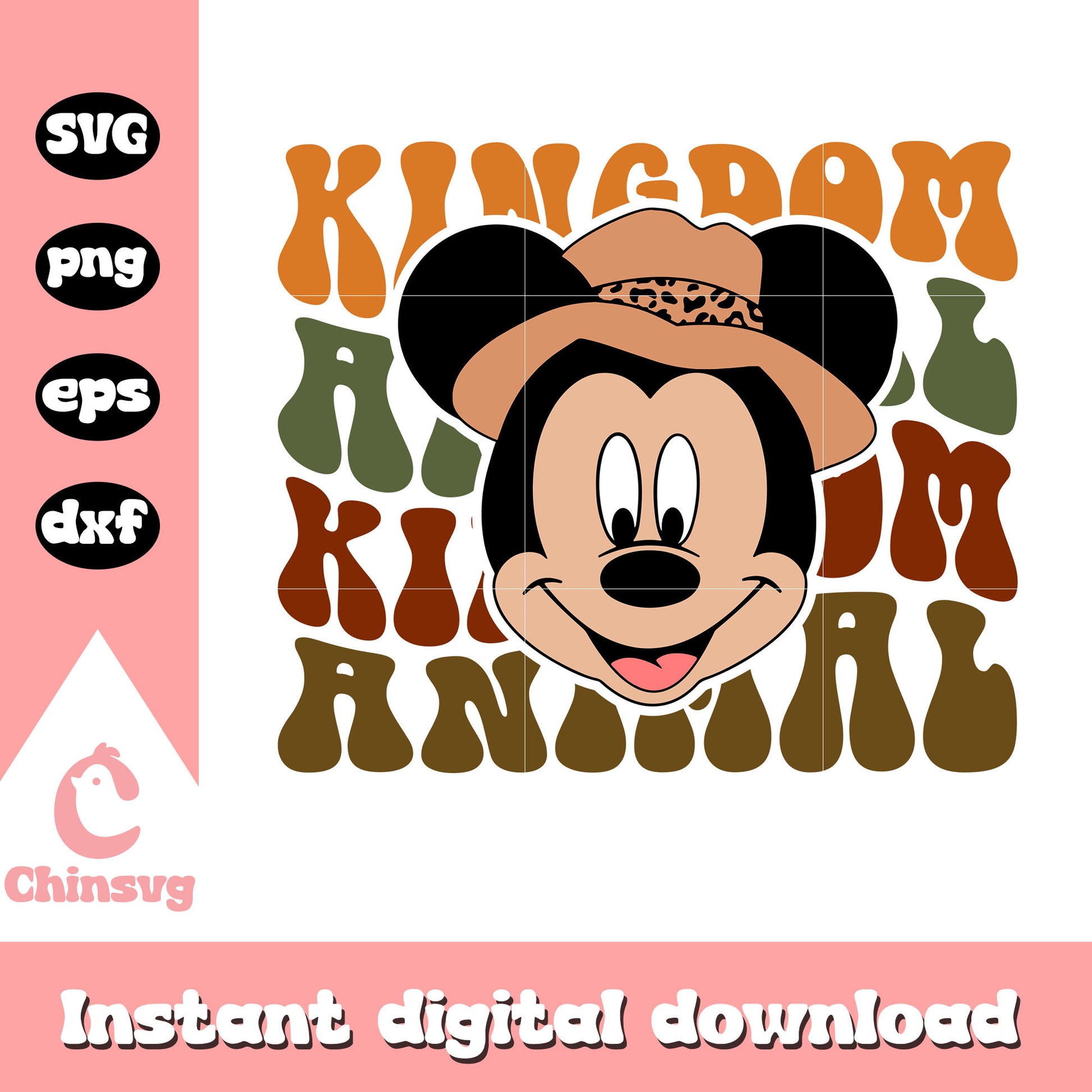 Mickey head kingdom name svg, mickey head svg, animal kingdom svg