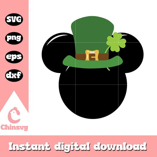 Mickey head patrick's day svg, mickey head svg, st patrick's day svg