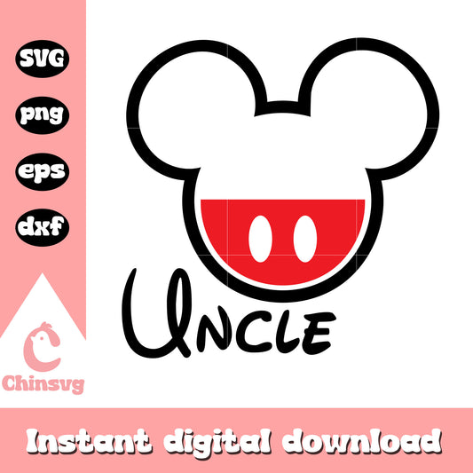 Mickey head uncle svg, mickey head svg, disney mickey mouse svg