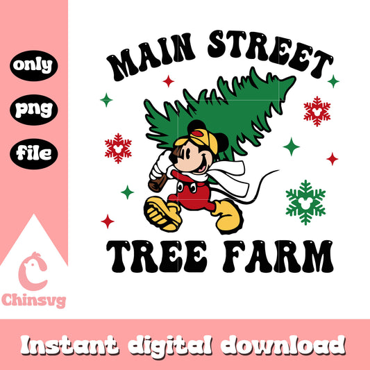 Mickey main street tree farm christmas png, mickey christmas tree png