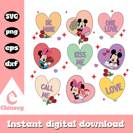 Mickey minnie kiss me valentine svg, mickey and minnie valentines day