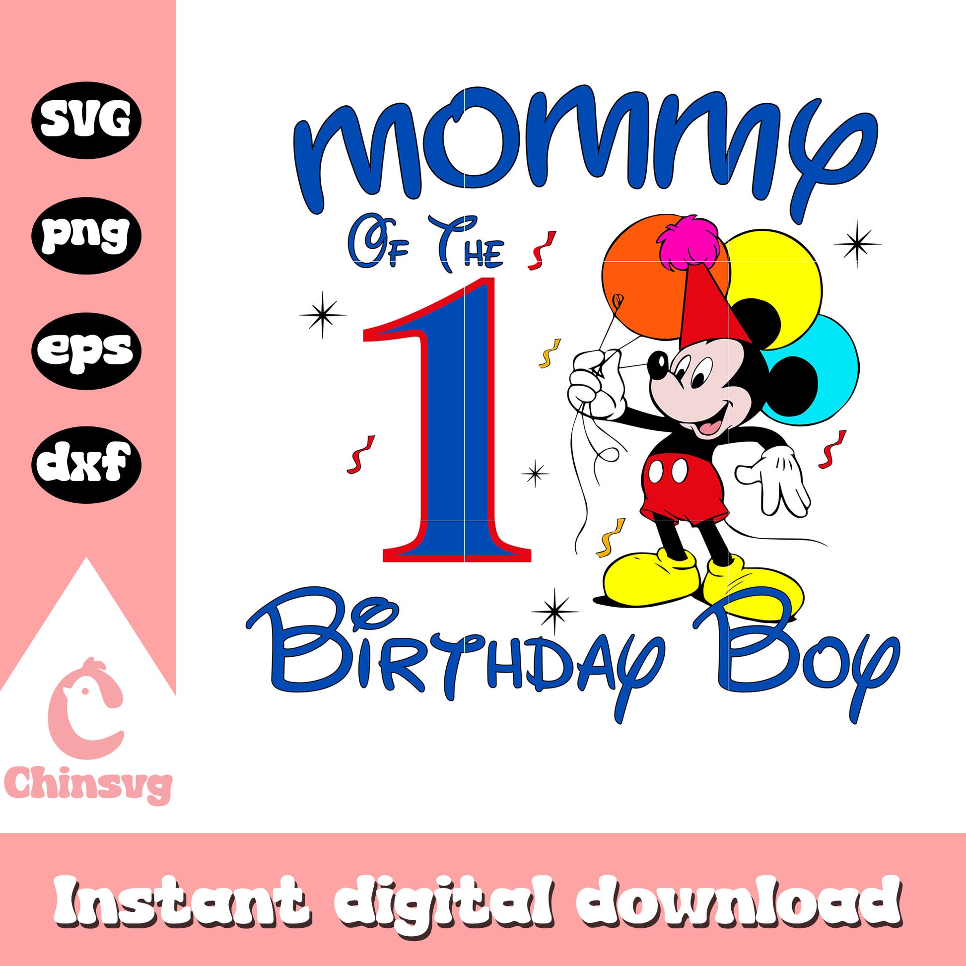 Mickey mommy of the birthday boy svg, mickey mouse birthday svg