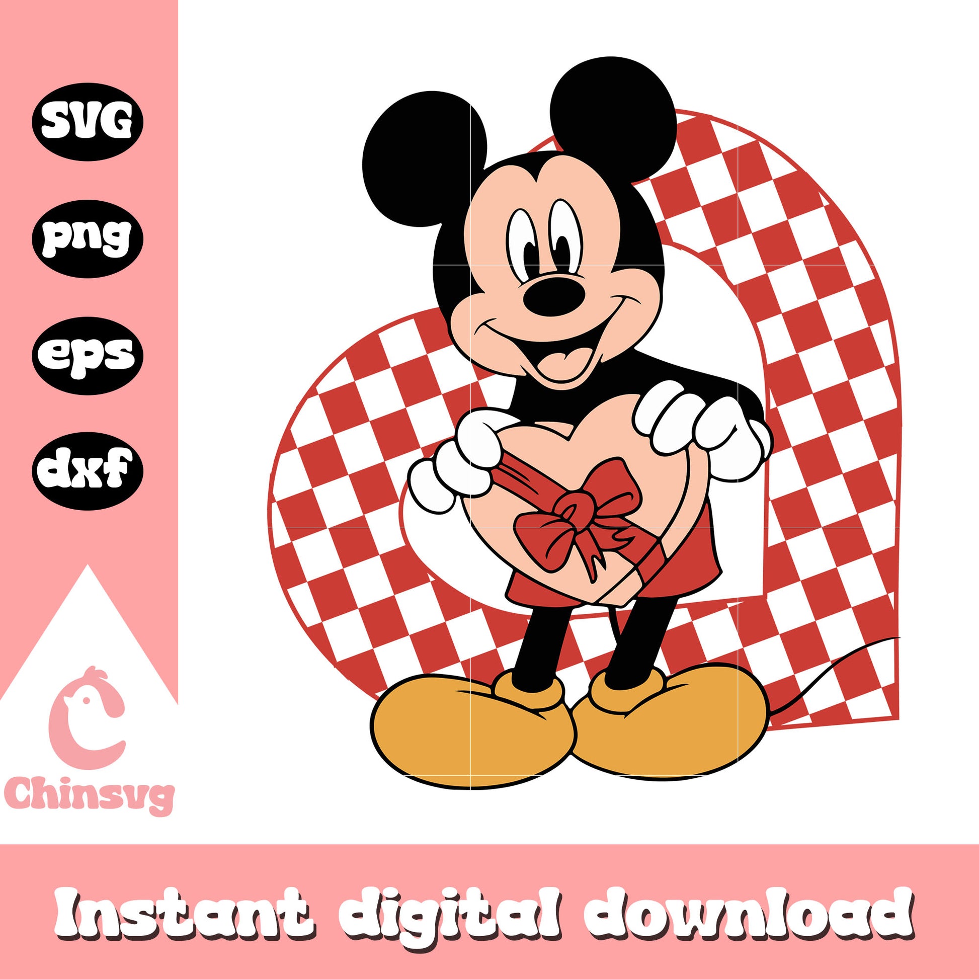 Mickey mouse heart svg, mickey mouse valentine, disney valentine svg