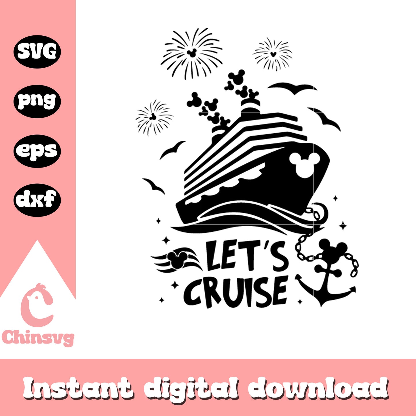 Mickey mouse let's cuise svg, mickey svg, disney cruise svg