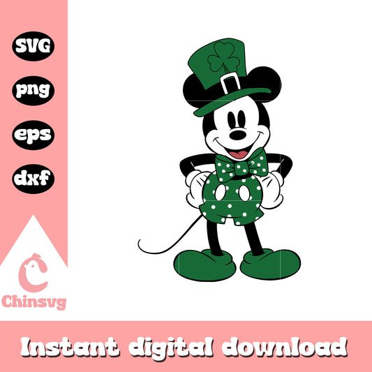 Mickey mouse patrick's day svg, mickey mouse svg, st patrick's day svg