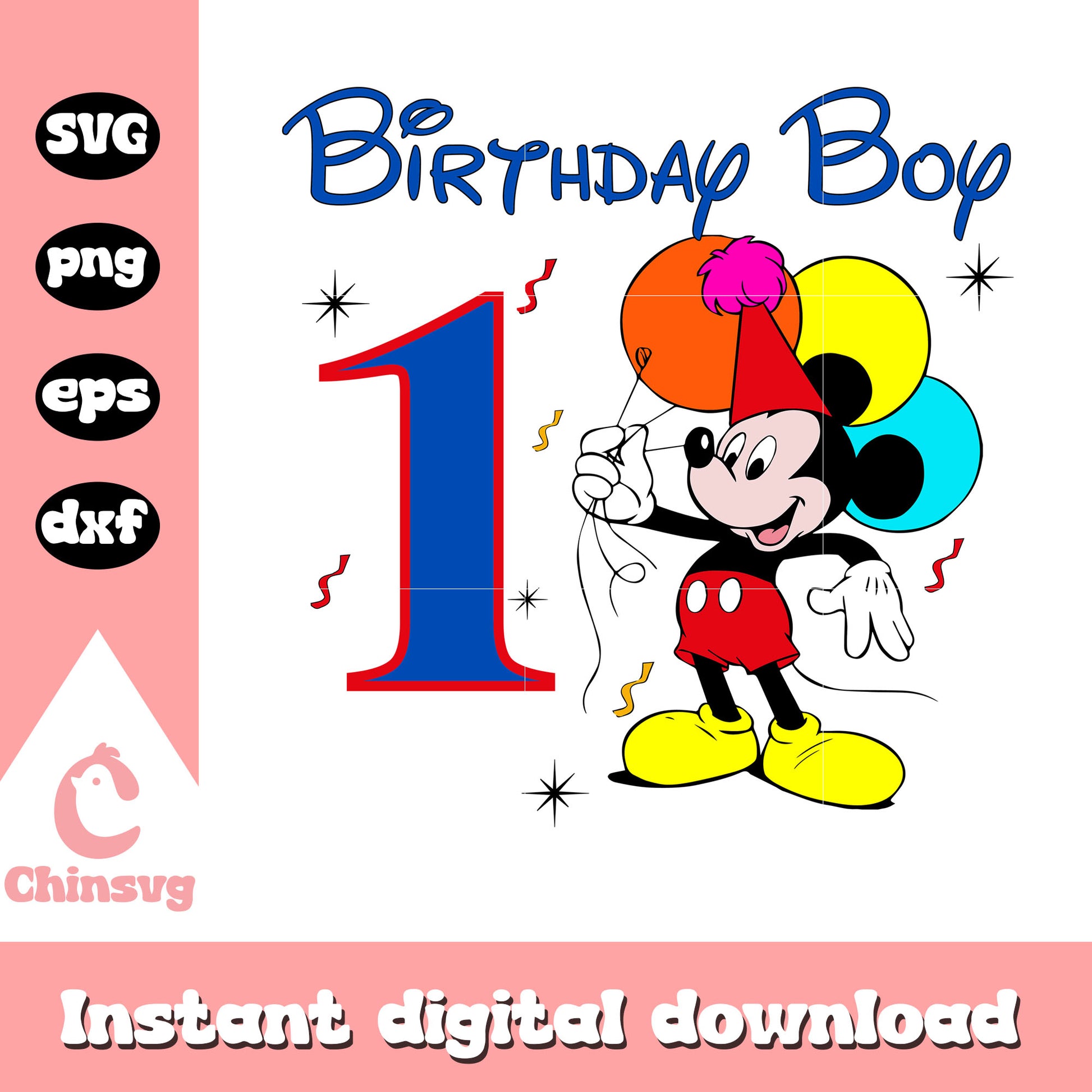 Mickey of the birthday boy svg, mickey mouse birthday svg