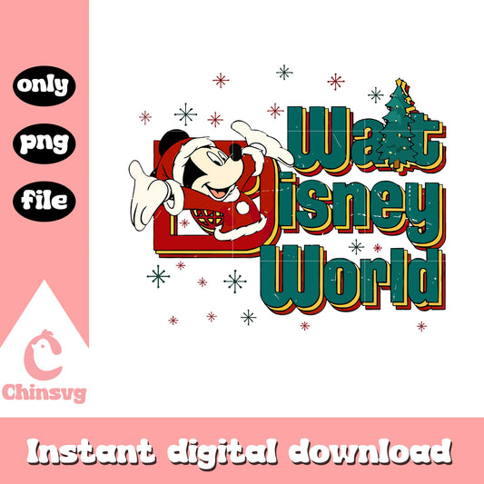 Mickey walt disney world christmas design png, mickey christmas png