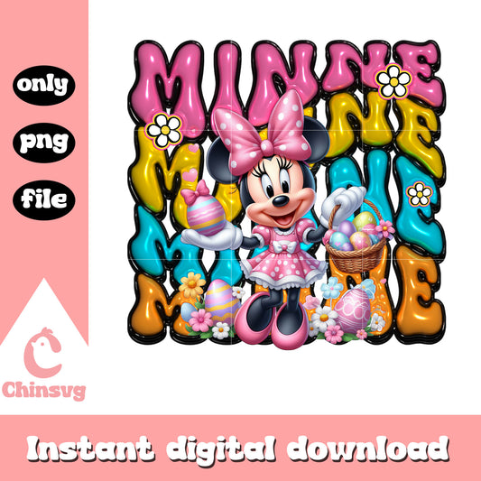 Minnie easter bunny design png, minnie png, disney easter png