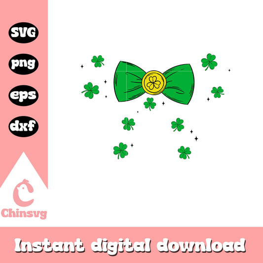 Minnie head clover svg, minnie head svg, st patrick's day svg