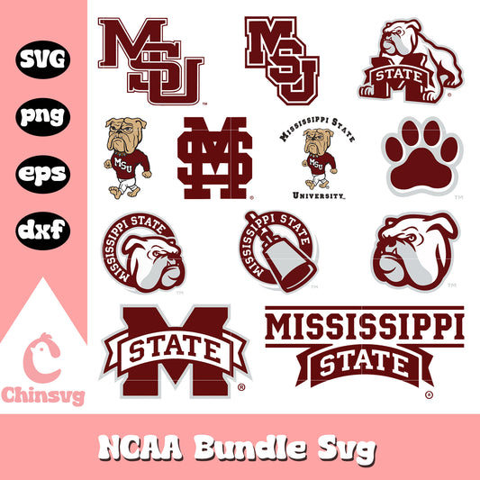 Mississippi State Bulldogs Ncaa bundle svg, Mississippi State Bulldogs​ svg