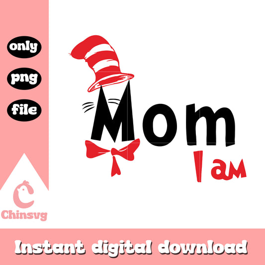 Mom I am the hat no face png, dr seuss day png, cartoon png