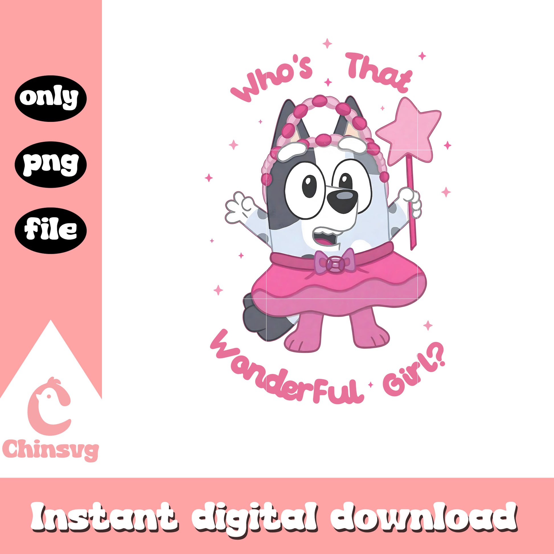 Muffin who's that wonderful girl design png, wonderful girl png