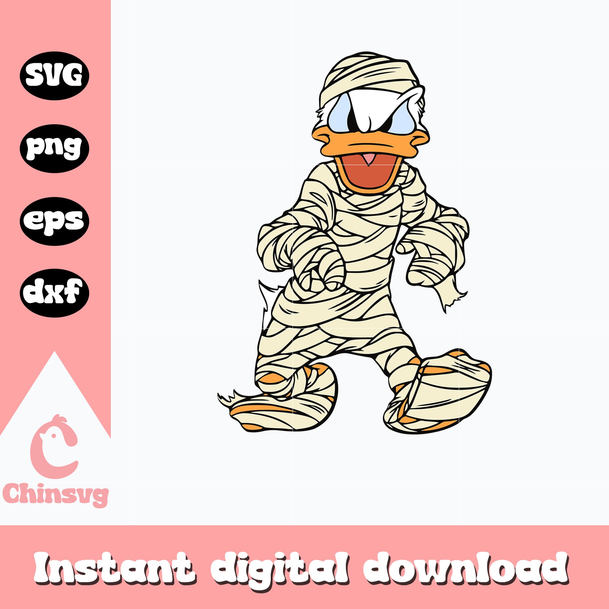 Donald duck mummy Svg, Halloween Svg, Instant Download