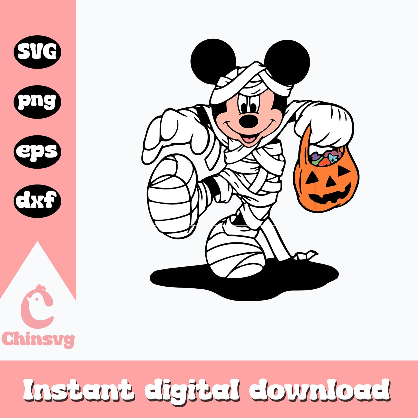 Disney mickey mummy Svg, Halloween Svg, Instant Download