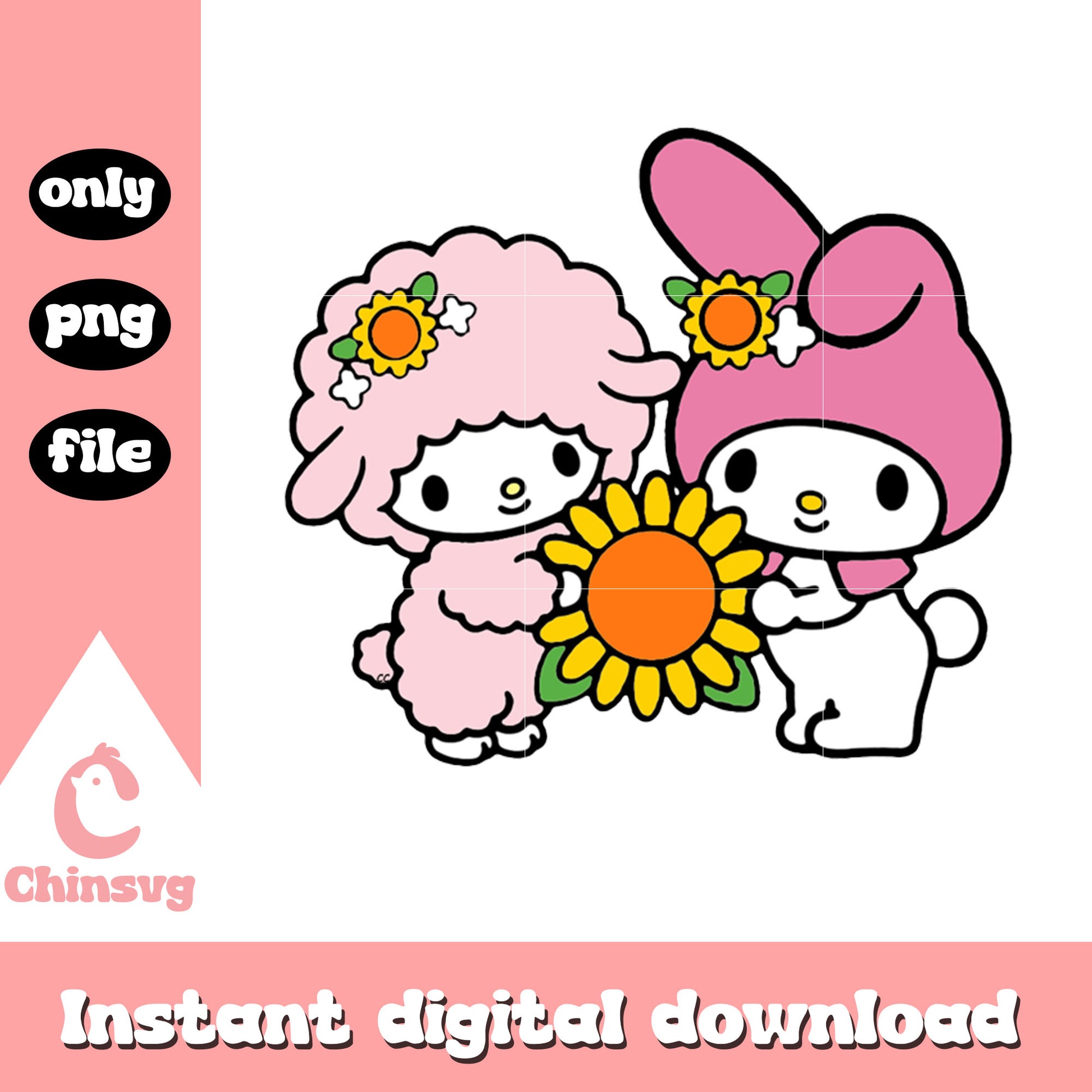 My melody and her friends png, my melody png, sanrio cartoon png