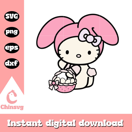 My melody eaters design svg, my melody svg, easter day​ svg