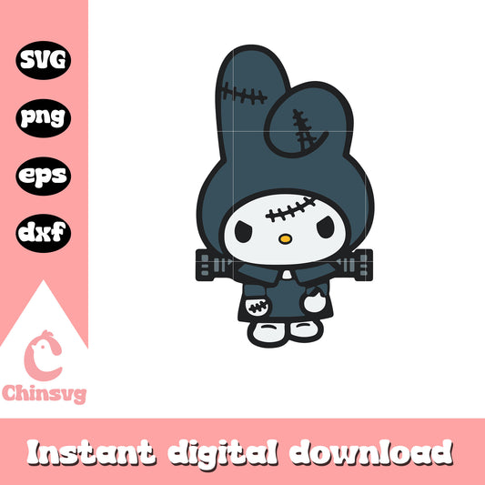 My melody halloween design svg, halloween hello kitty svg, sanrio svg