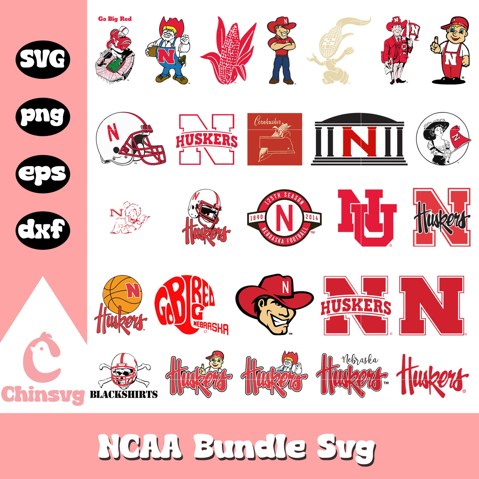 Nebraska Huskers Ncaa logo bundle svg, Nebraska Huskers​ svg