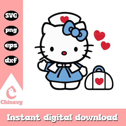 Nurse hello kitty svg, hello kitty svg, sanrio cartoons svg