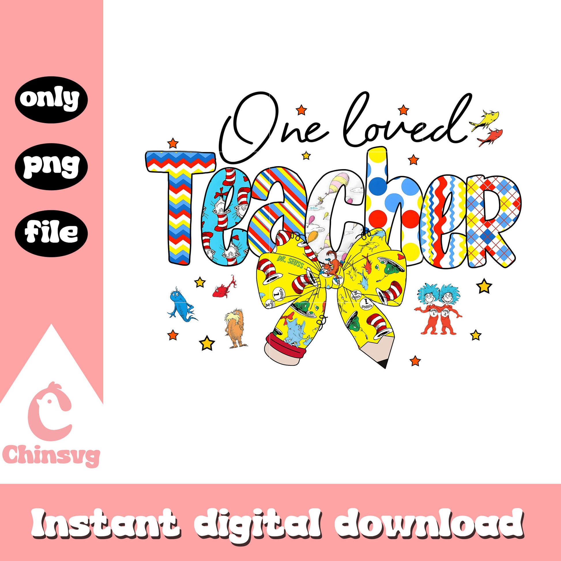 One love teacher dr seuss characters png, dr seuss png, teacher png