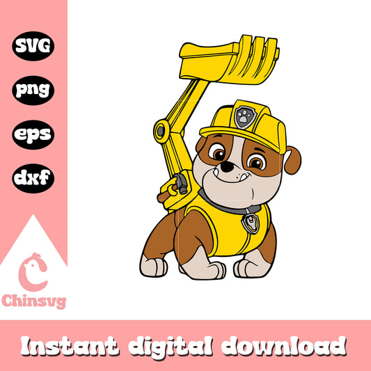 Paw patrol rubble digger svg, paw patrol svg, movies svg