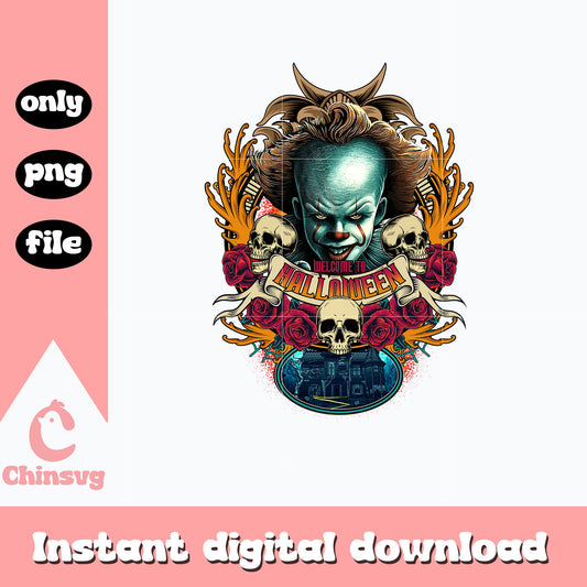 Pennywise Welcome To Halloween Png digital download