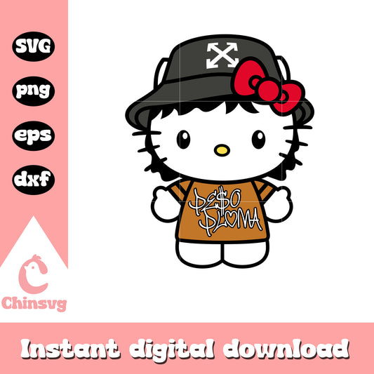 Peso pluma hello kitty svg, hello kitty svg, sanrio svg