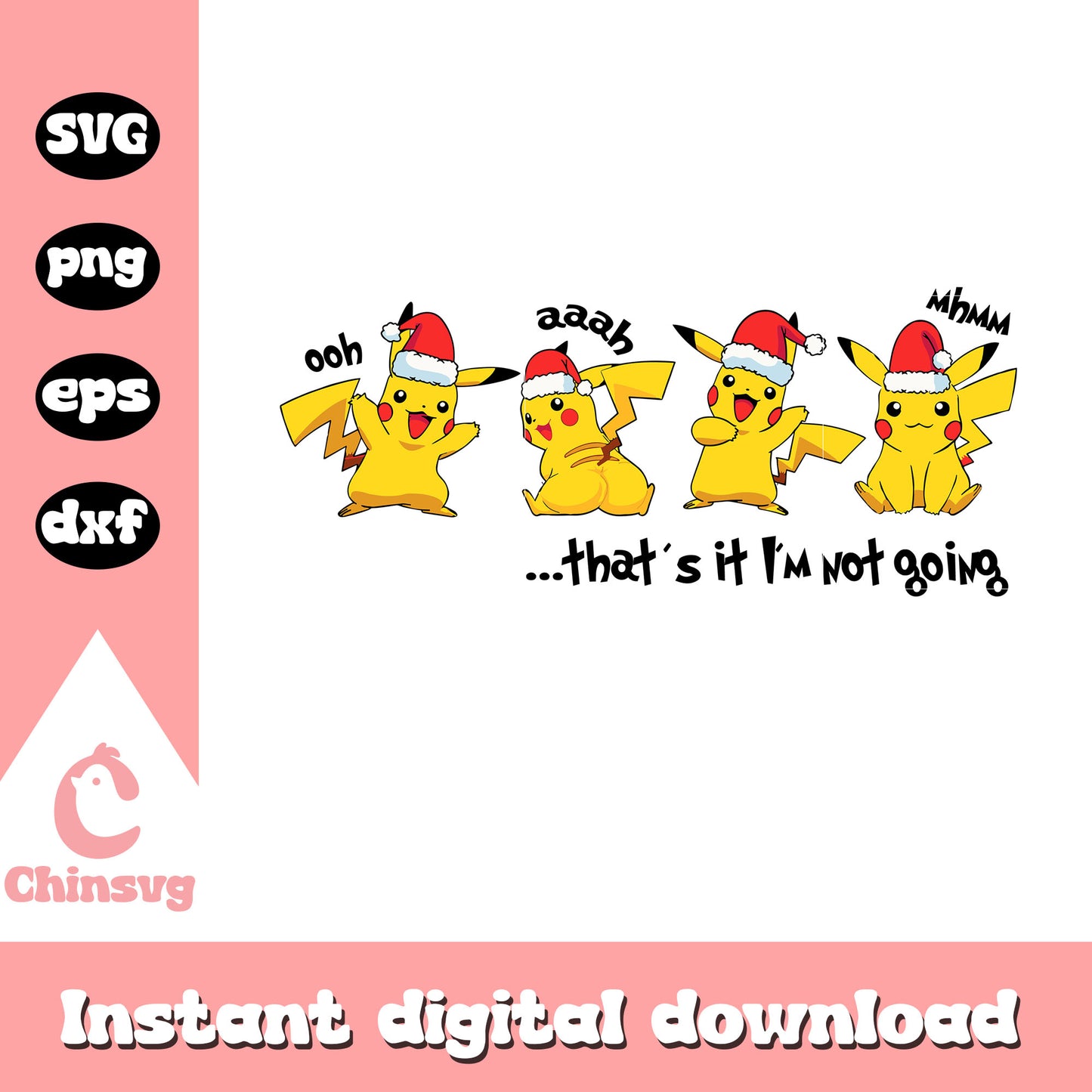 Pikachu that's it I'm not going  svg, pikachu svg, pokemon svg