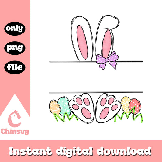 Pink bunny rabbit ears bluey easter png, bunny and easter​ png