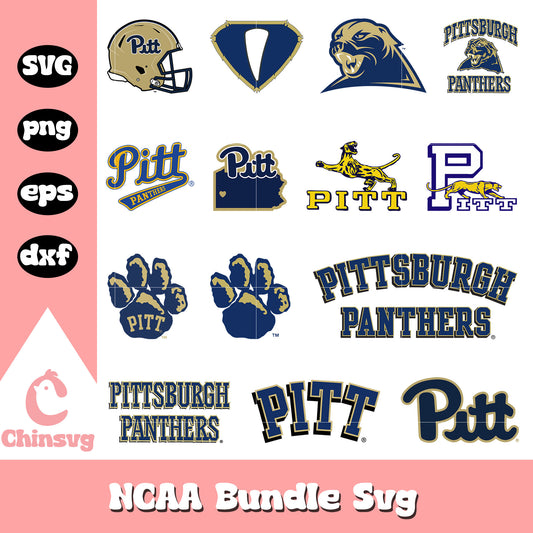 Pittsburgh Panthers Ncaa logo bundle svg, Pittsburgh Panthers logo svg