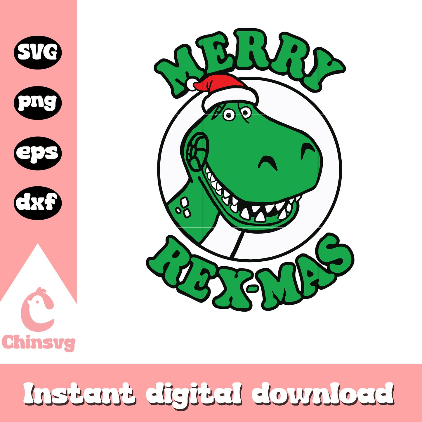 Pixar toy story merry rexmas svg, rex character svg, toy story svg