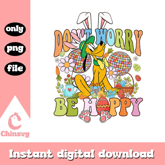 Pluto dog easter eggs png, easter bunny png, quotes png