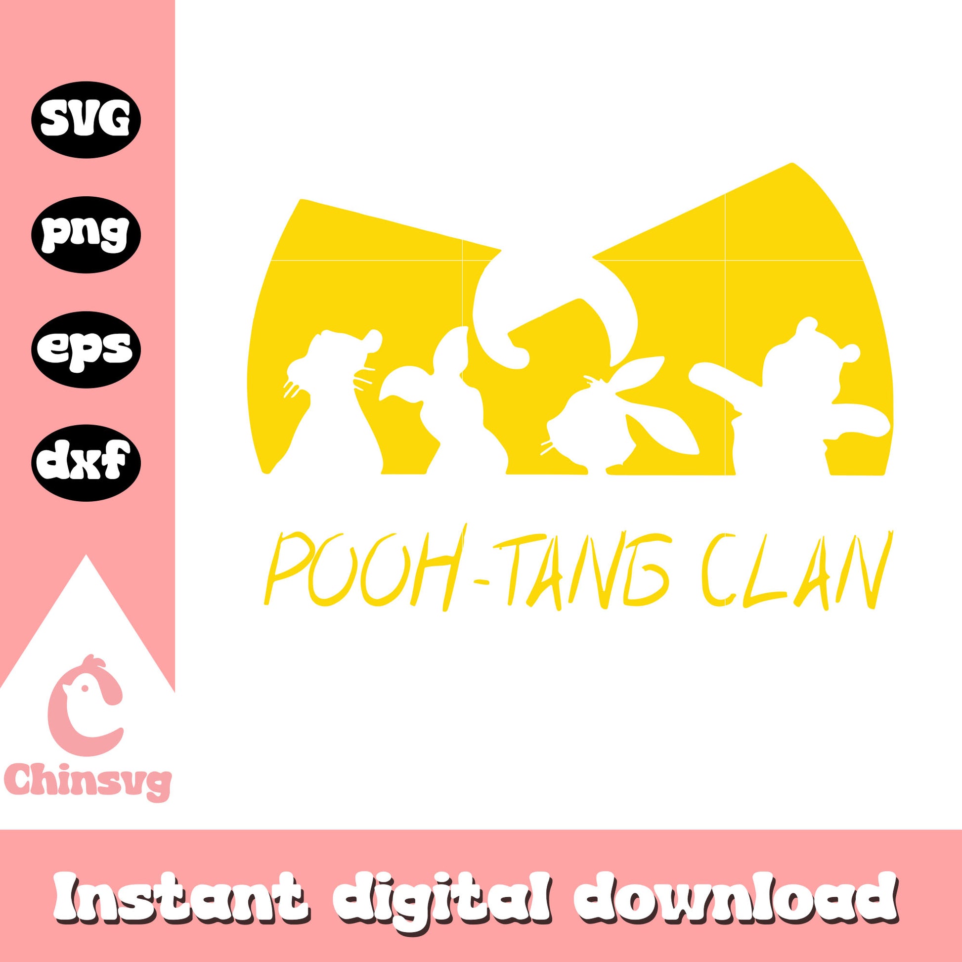 Pooh tang clan svg, Winnie the Pooh and friends svg, disney svg