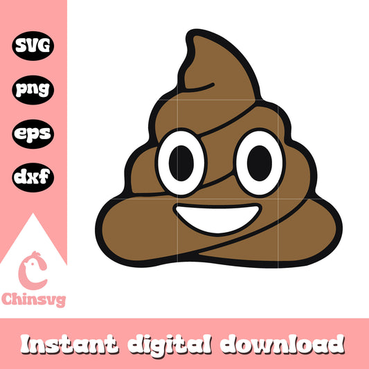 Poop Emoji shit svg, Poop Pile Smile Wallpaper svg, cute poop svg