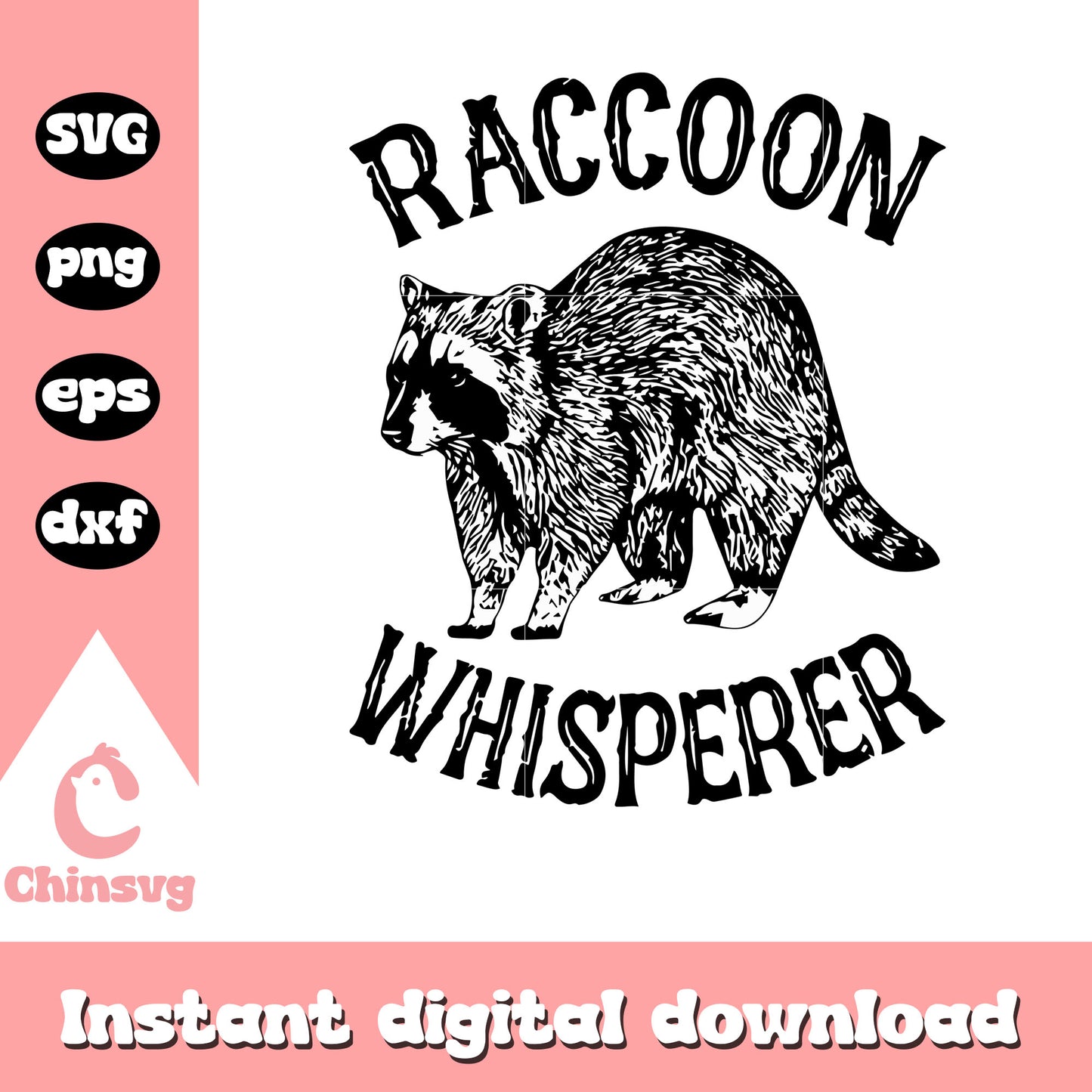 Raccoon whisperer svg, Hand drawn raccoon sketch svg, raccoon svg