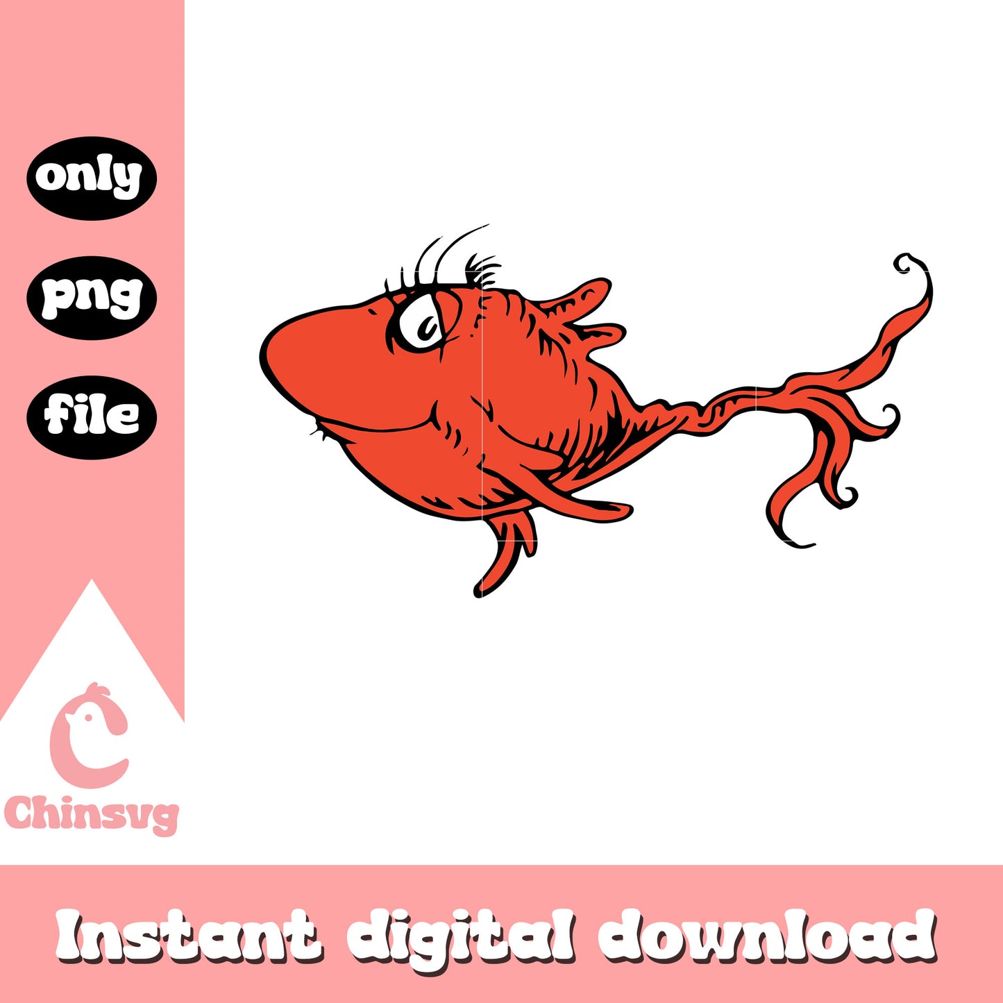 Red fish character png, movie of dr seuss png, movie png