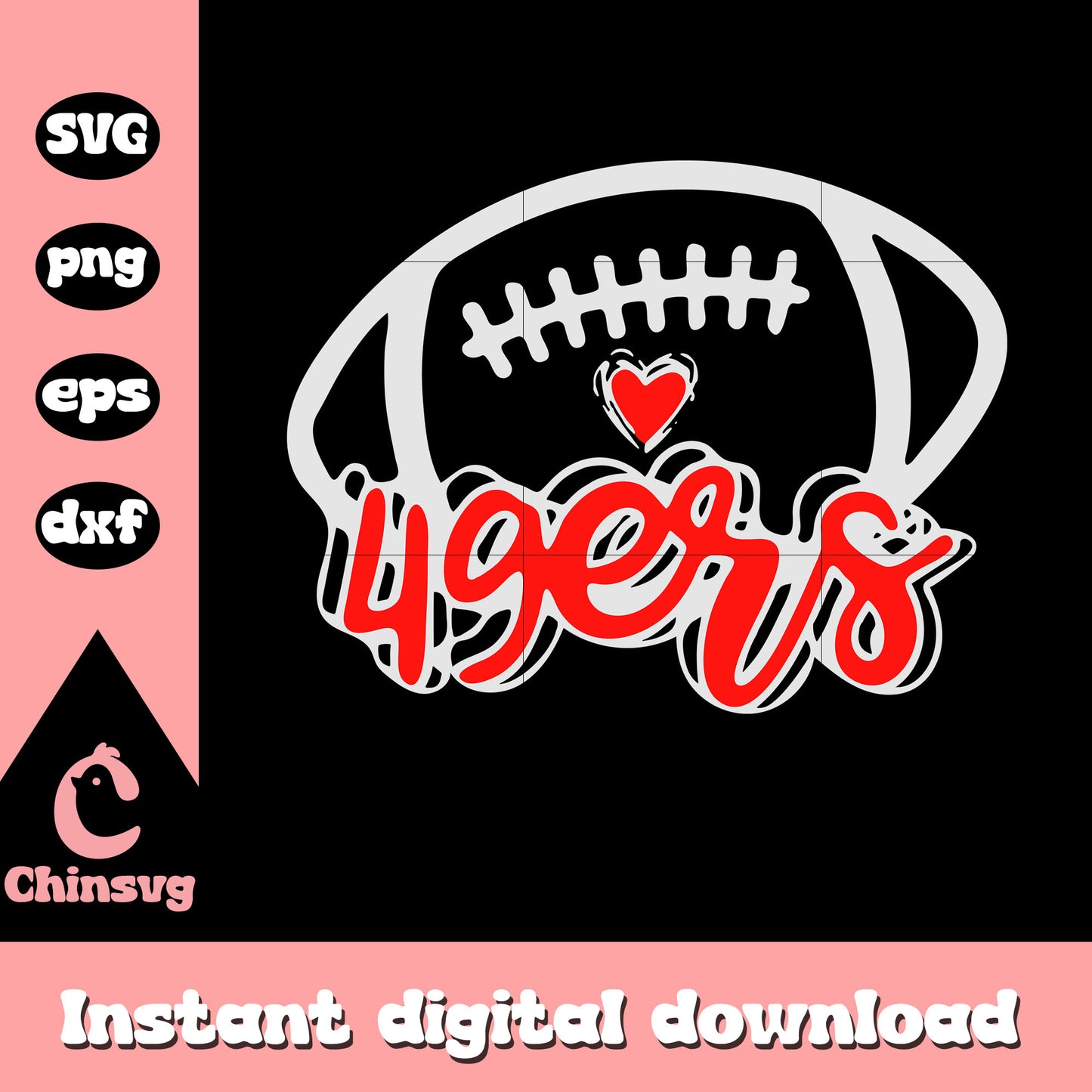 San Fransisco 49ers rugby ball svg, rugby ball svg, ncaa team svg