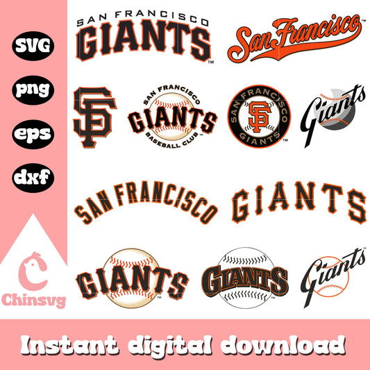 San francisco giants logo design bundle svg, san francisco giants svg​