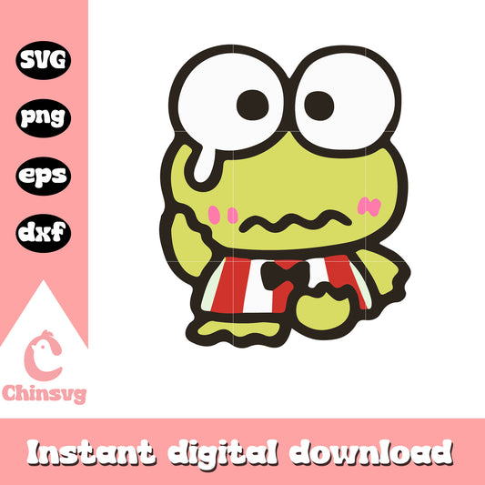 Sanrio Keroppi crying design svg, keroppi svg, hello kitty svg